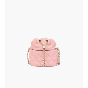 CHANEL Pink Leather and Chain Bucket Bag C-A22182